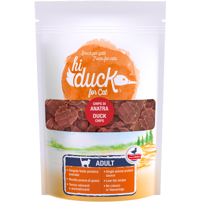 Hi Duck Cat Snack Chips di Anatra 40G