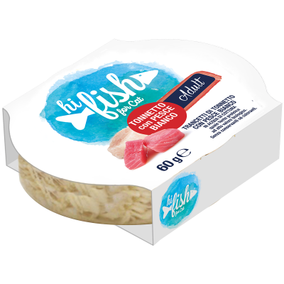 Hi Fish Cat Tonnetto e Pesce Bianco 60G