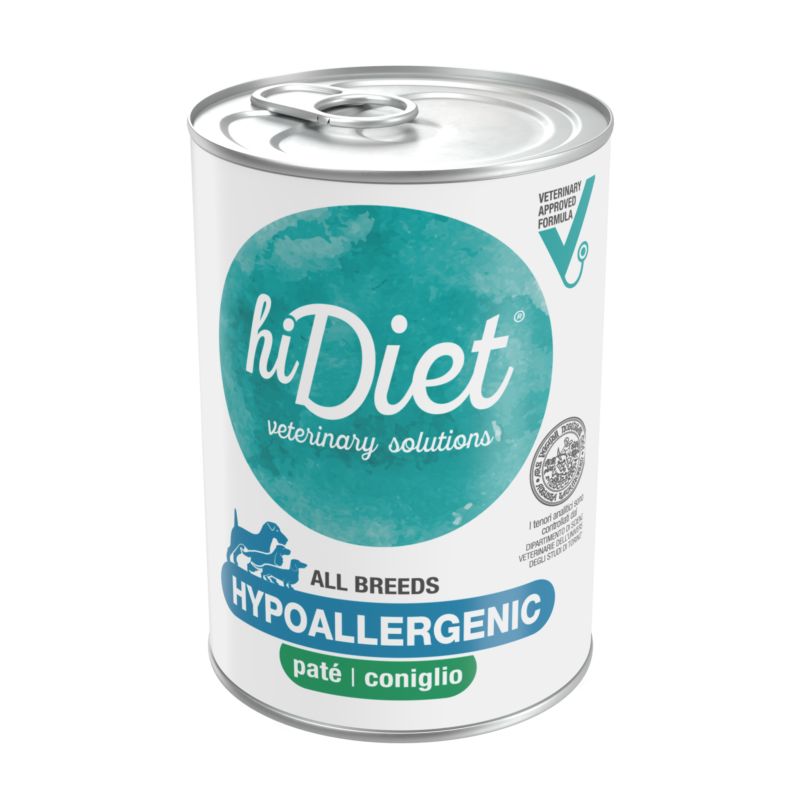 hi-diet-dog-hypoallergenic-pate-con-coniglio-400g